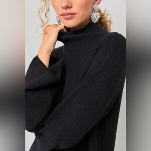 Pomander Place Vivianne Black Noir Turtleneck Dress, size Medium
